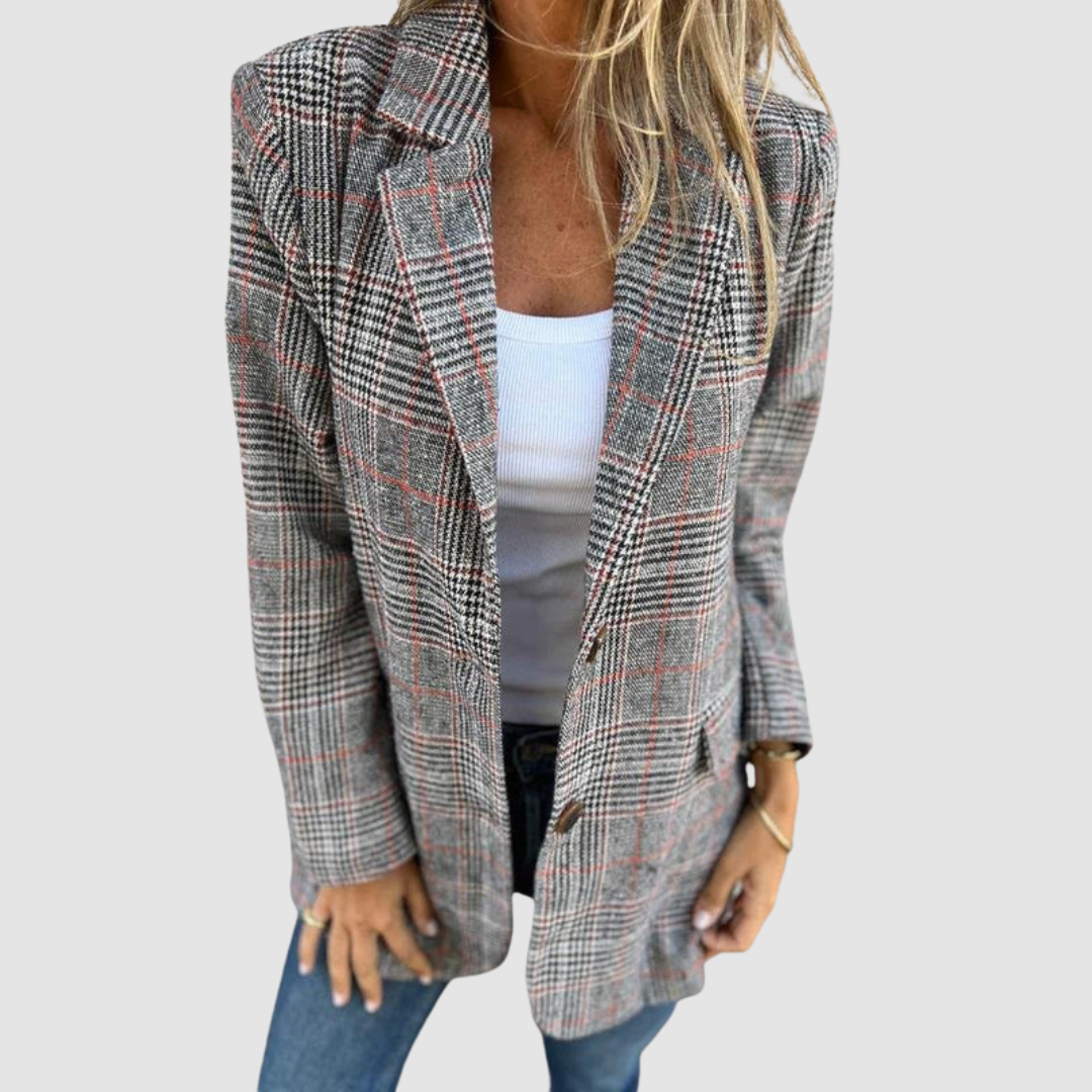 Irmina | Elegancka kurtka zimowa w kratę