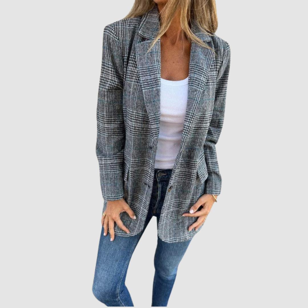 Irmina | Elegancka kurtka zimowa w kratę