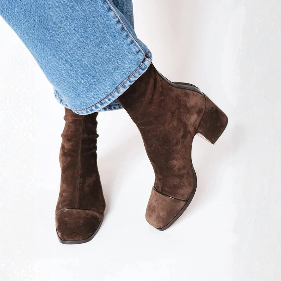 Ida | Eleganckie botki w stylu zamszu