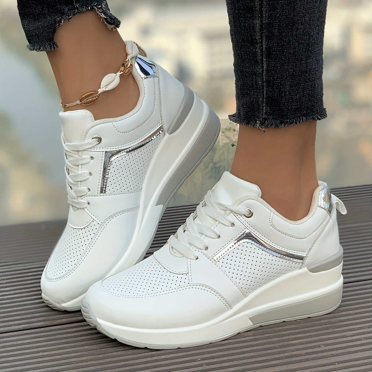 Salomea | Wygodne sneakersy na koturnie