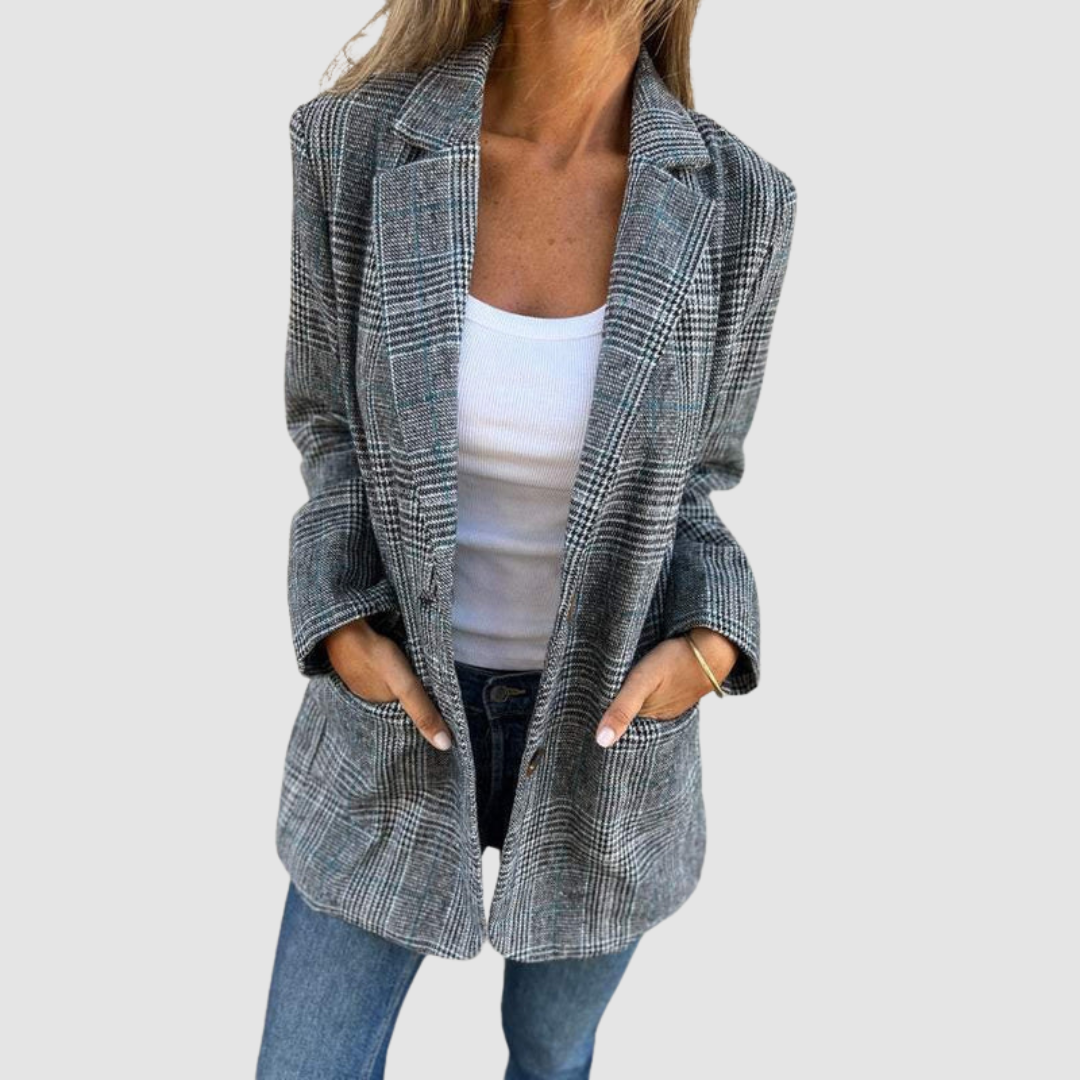 Irmina | Elegancka kurtka zimowa w kratę
