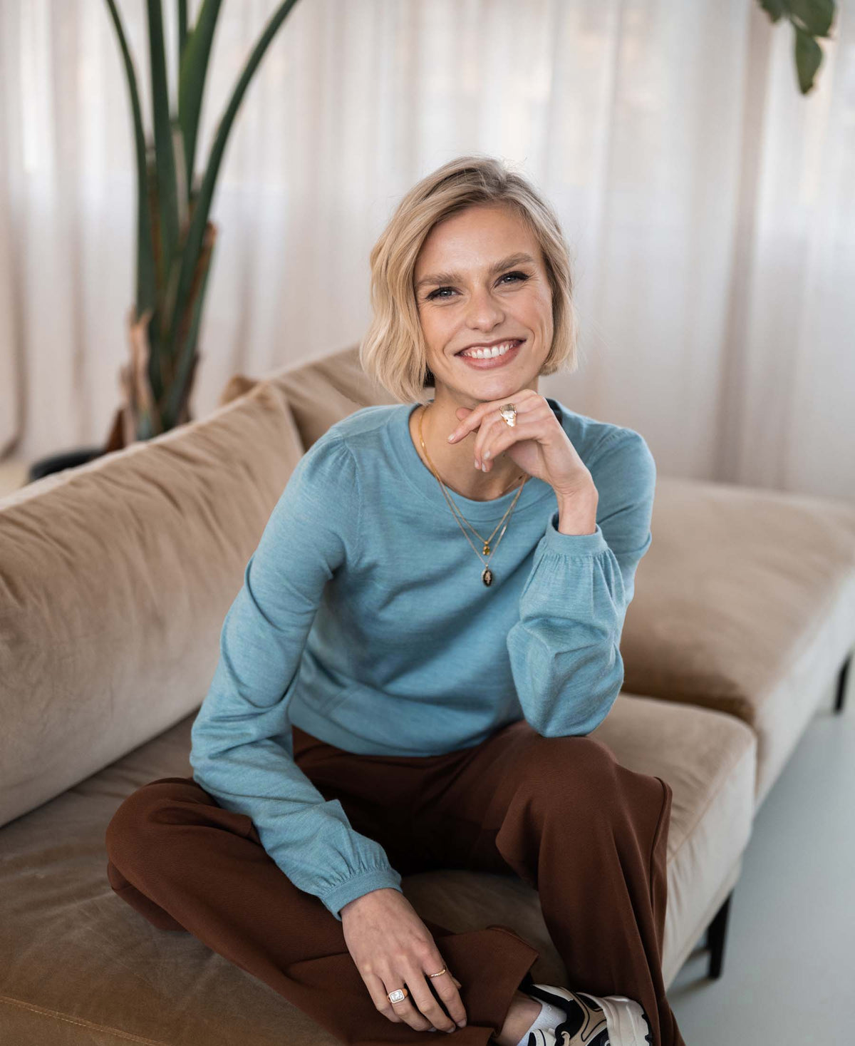 Inez | Sweter z okrągłym dekoltem