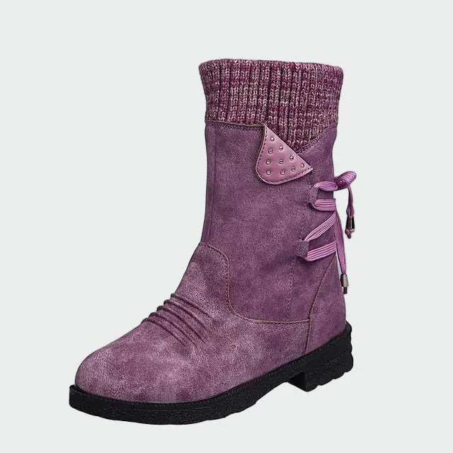 Apolonia | Eleganckie botki w stylu zamszu