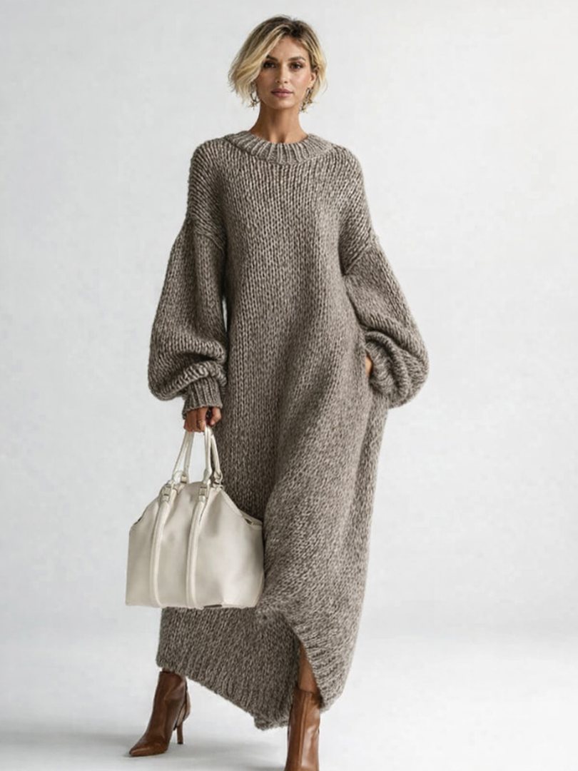 Władysława | Długa sukienka swetrowa oversize