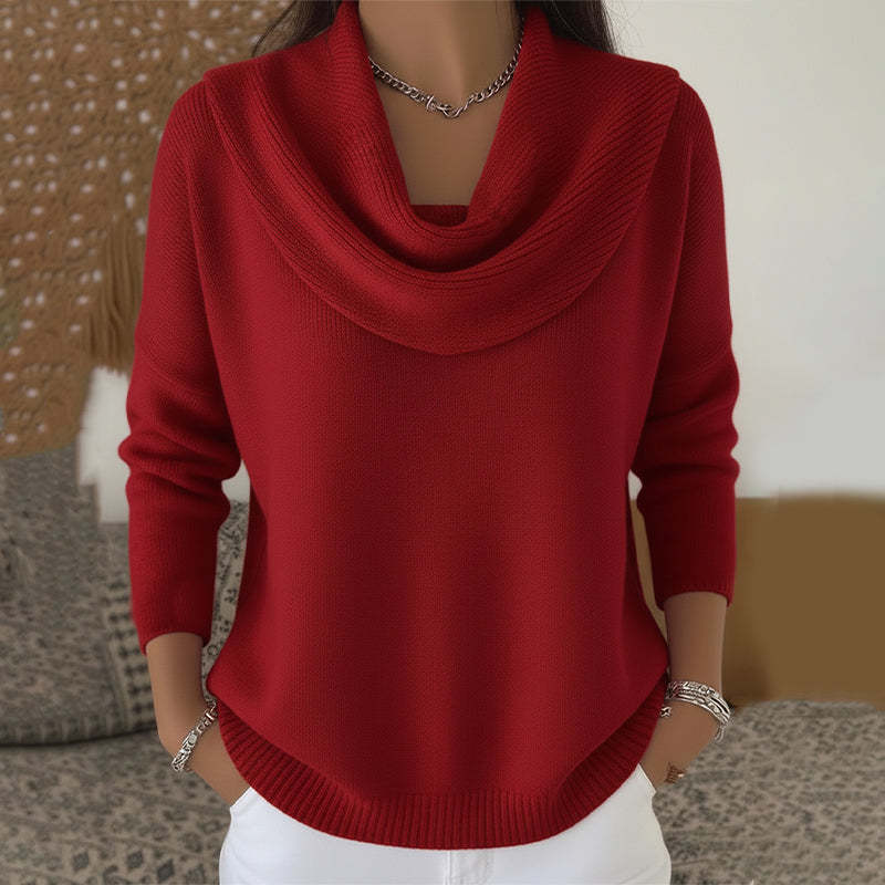 Julita | Sweter z szalowym kołnierzem