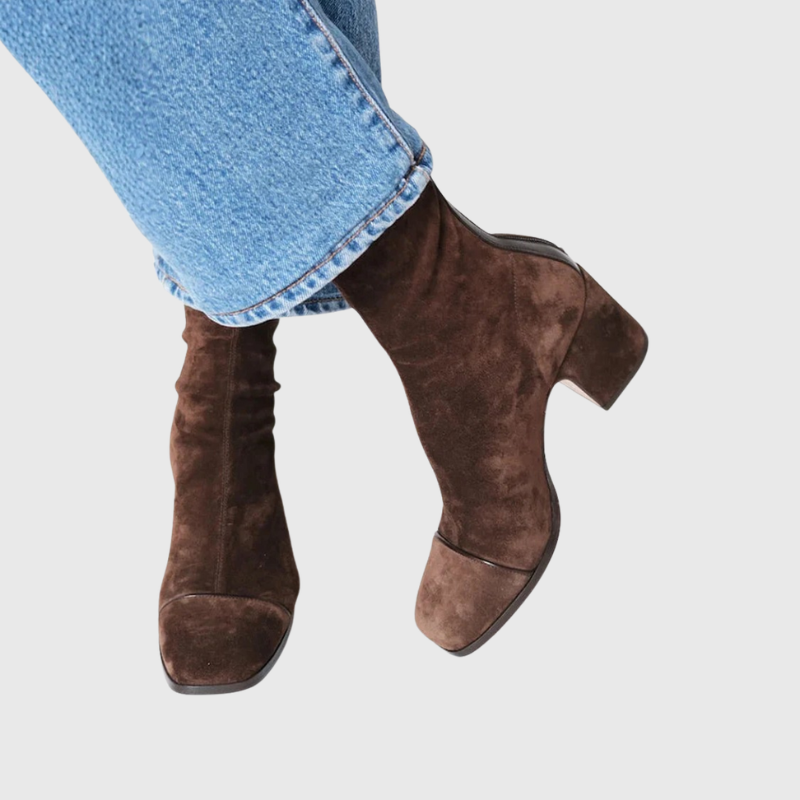 Ida | Eleganckie botki w stylu zamszu