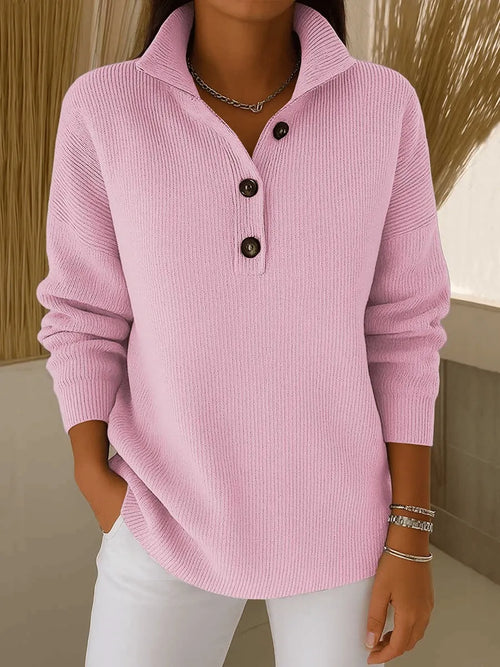 Beata | Sweter polo z dekoltem w serek