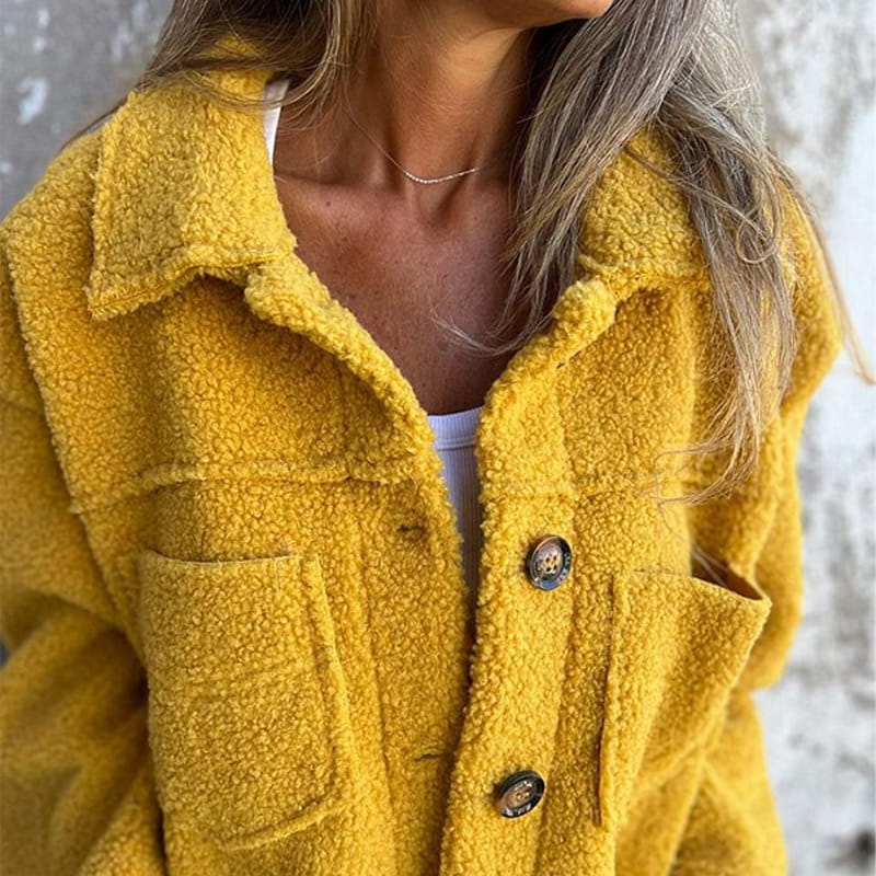 Ariadna | Miękka kurtka z efektem futerka